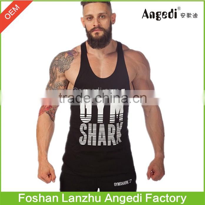 Mens' muscle stringer gym vest bodybuilding clothing and fitness men undershirt Mens Y back tank tops