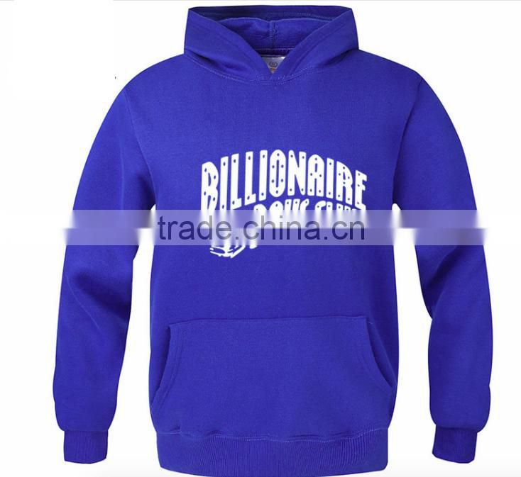 Custom winter men's printed fleece pullover hoodies in casual fashion sport wear