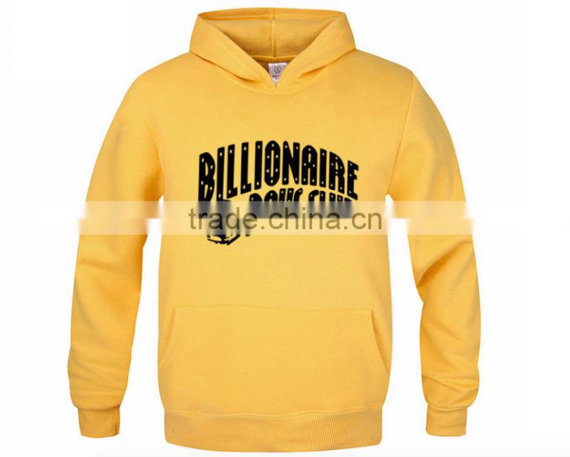 Custom winter men's printed fleece pullover hoodies in casual fashion sport wear