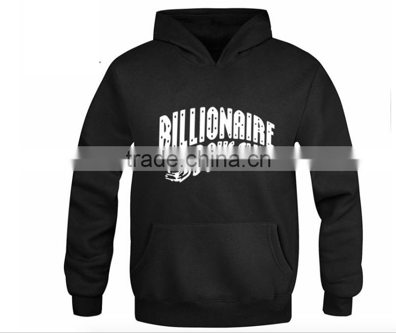 Custom winter men's printed fleece pullover hoodies in casual fashion sport wear