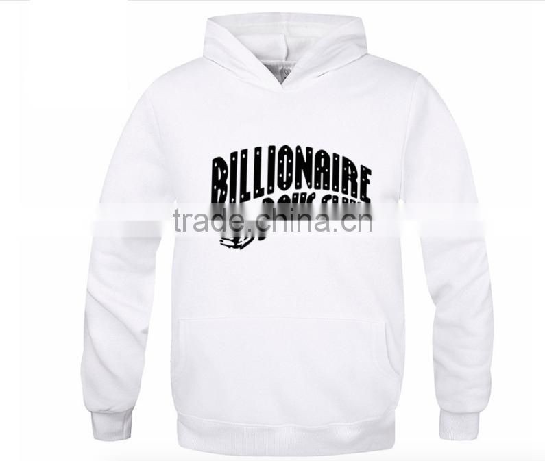 Custom winter men's printed fleece pullover hoodies in casual fashion sport wear