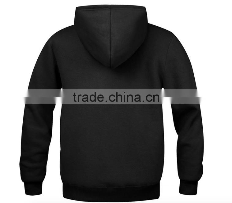 Custom winter men's printed fleece pullover hoodies in casual fashion sport wear