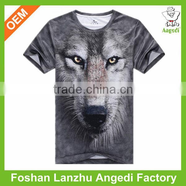 OEM Trendy Fashion AOP 3d printing short sleeve polyester quick dry t-shirt