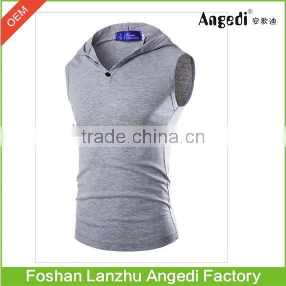 2016 Summer Fashion Tank Tops Men V-Neck Bodybuilding Sleeveless hoodies Casual Fit Slim stretchy tight muscle tops