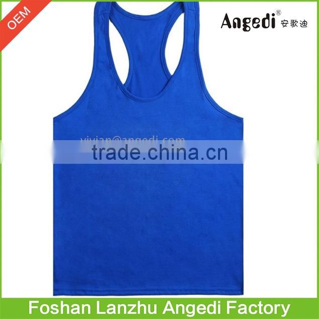 Mens solid color Quick-drying Breathable Tank top Stretch Gym Sports Summer Cotton Singlets Stringer for Running Training Gasp
