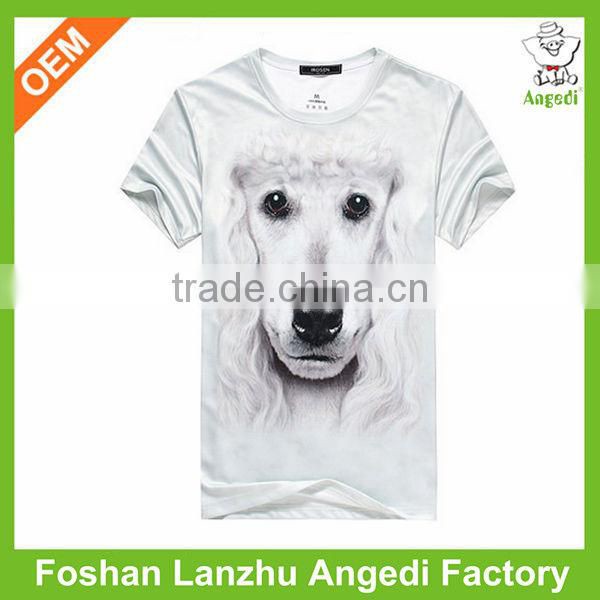 OEM Trendy Fashion AOP 3d printing short sleeve polyester quick dry t-shirt