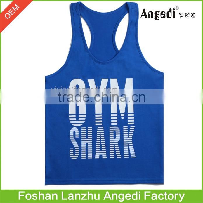 Mens' muscle stringer gym vest bodybuilding clothing and fitness men undershirt Mens Y back tank tops