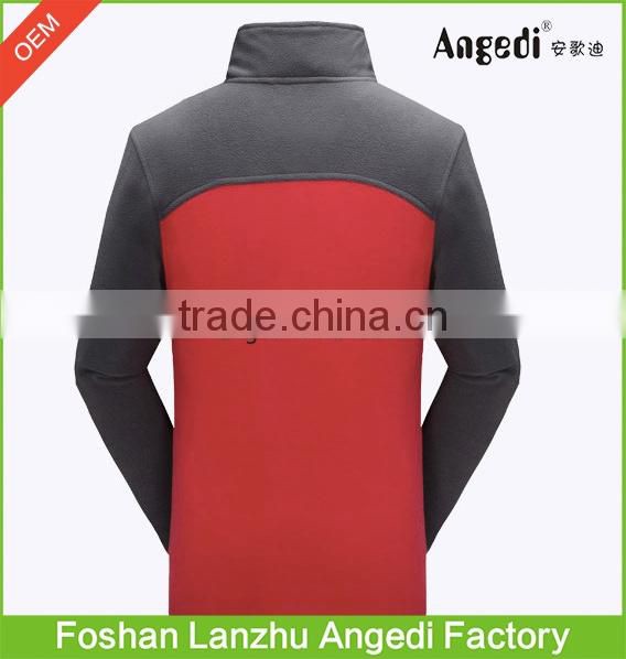 Customized Men's winter 100%polyester windproof polar fleece jacket lightweight windbreaker pullover coat