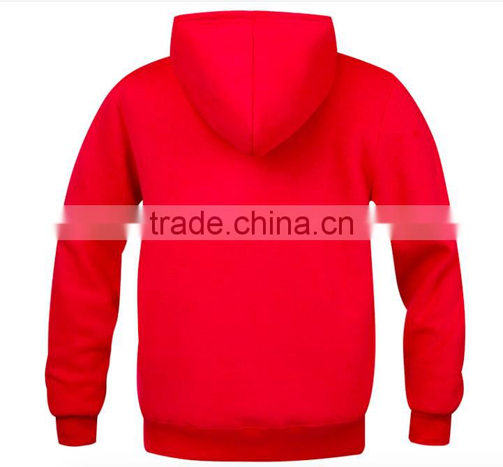 Custom winter men's printed fleece pullover hoodies in casual fashion sport wear
