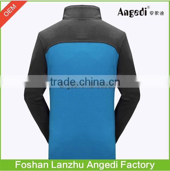 Customized Men's winter 100%polyester windproof polar fleece jacket lightweight windbreaker pullover coat