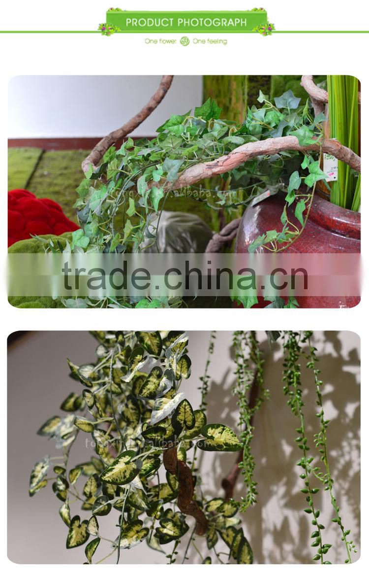 50CM Ivy artificial green leaves making wall hanging green vine