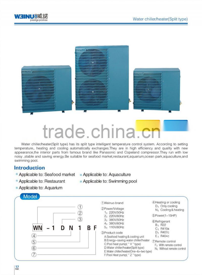 1P Water-cooled sea water chiller(split type)