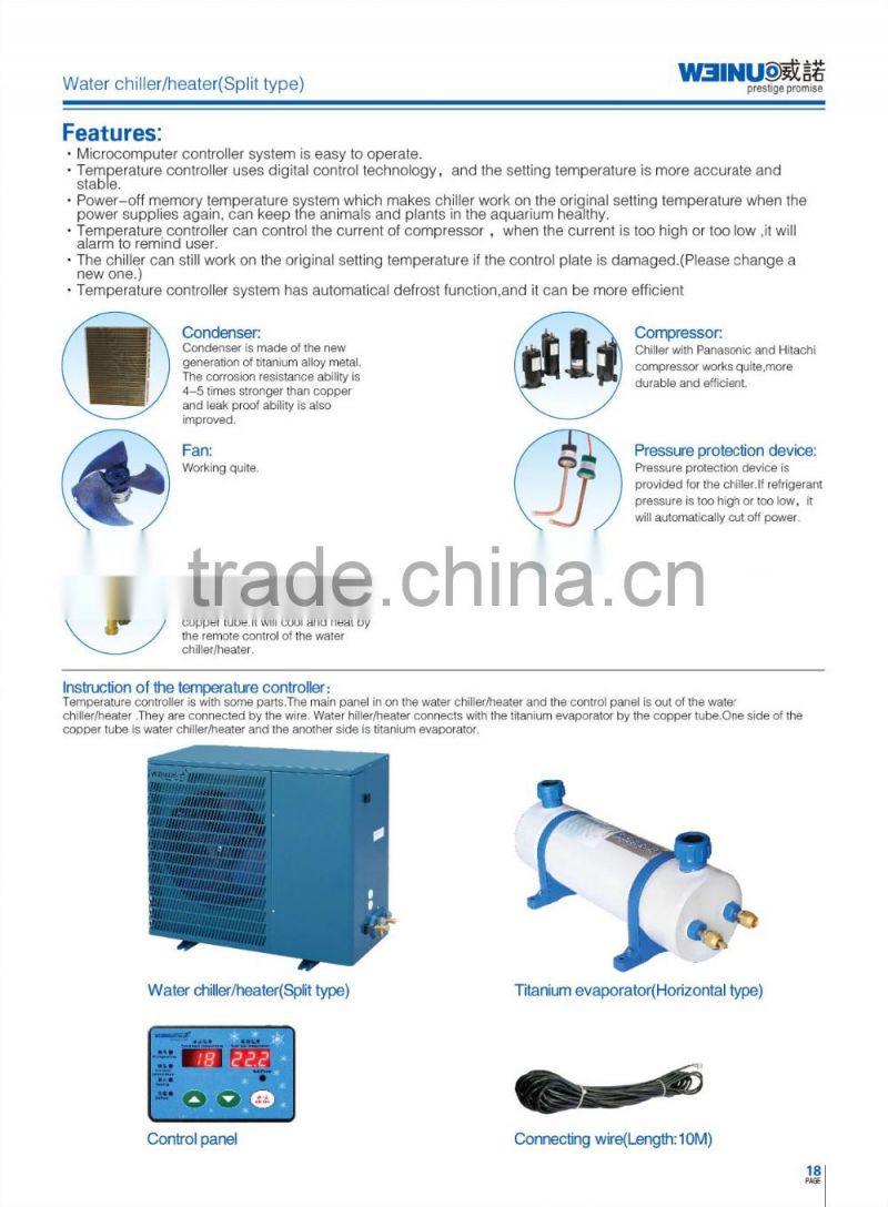 1P Water-cooled sea water chiller(split type)