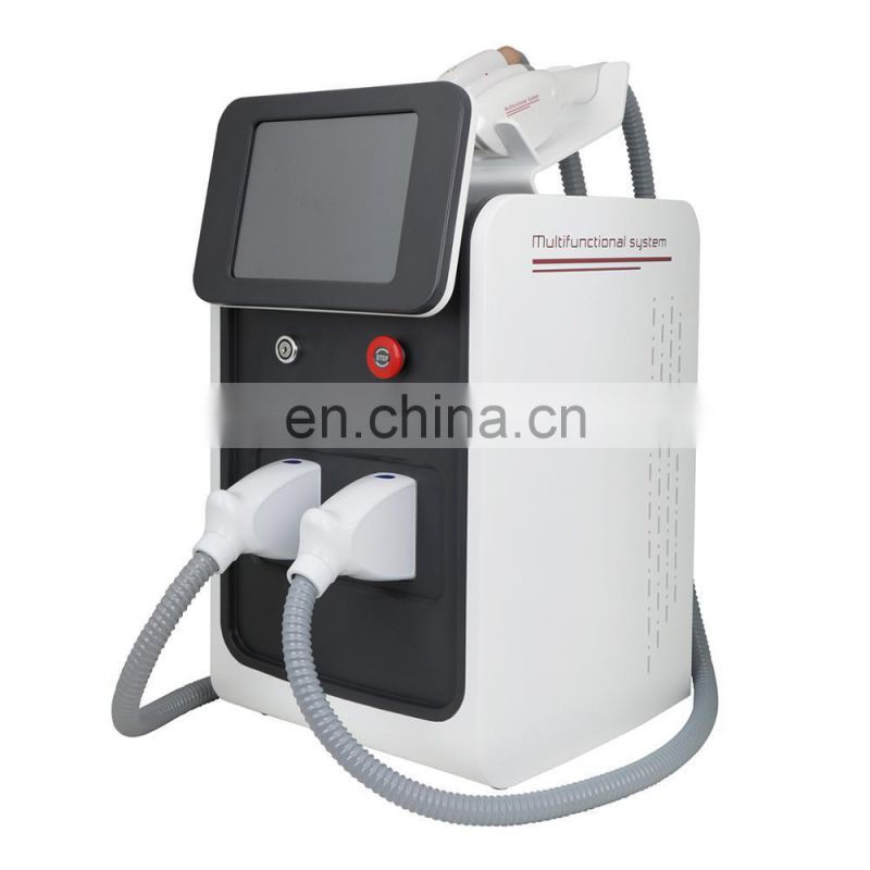 Factory wholesale 3 in 1 Portable Nd Yag Laser OPT SHR Hair Remover Machine Multifunctional RF Laser skin care Machine