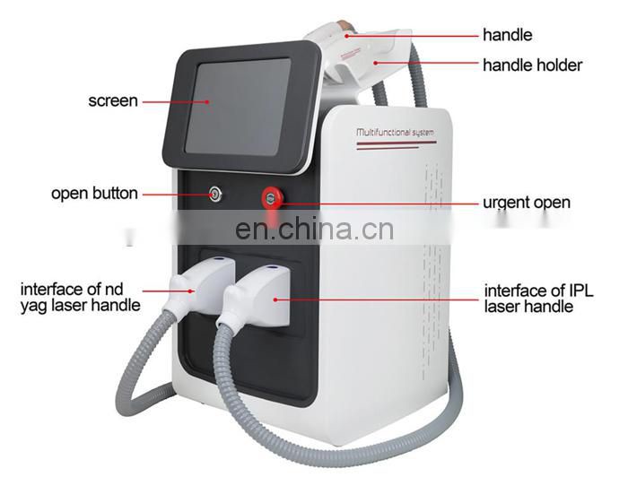 Factory wholesale 3 in 1 Portable Nd Yag Laser OPT SHR Hair Remover Machine Multifunctional RF Laser skin care Machine