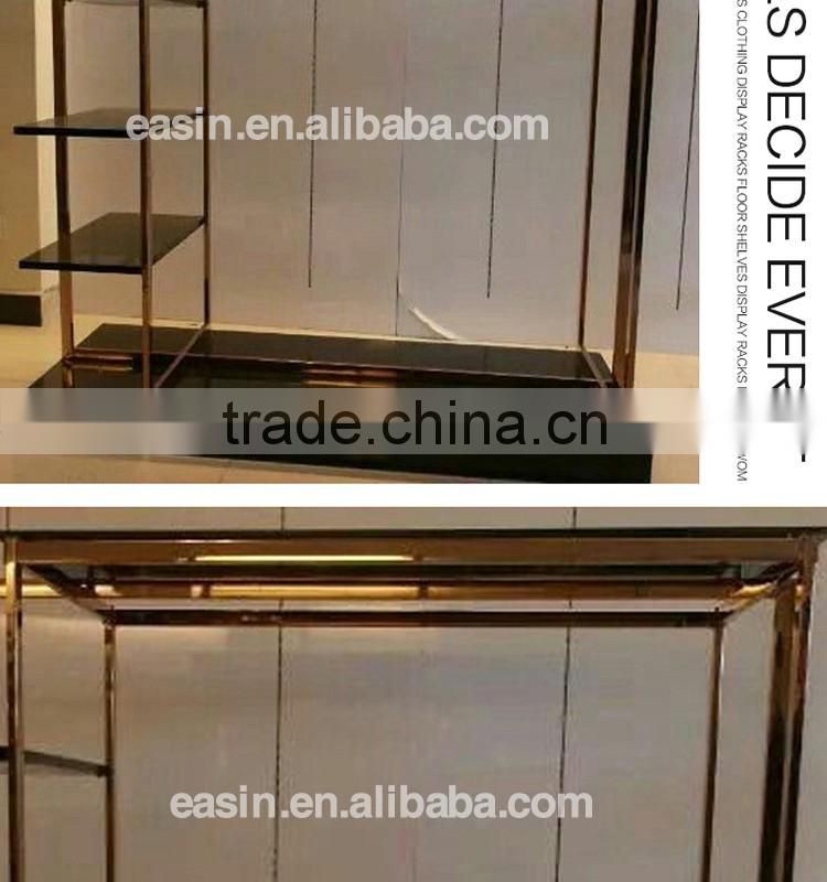 Metal woman clothing store display racks for retail store