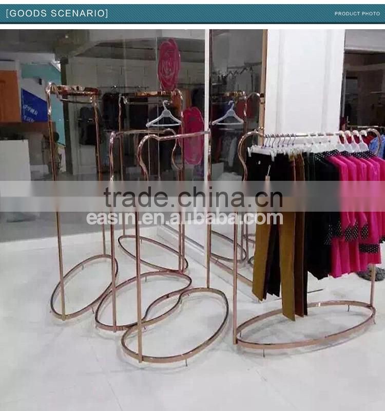 OEM metal clothing display racks for clothes shop