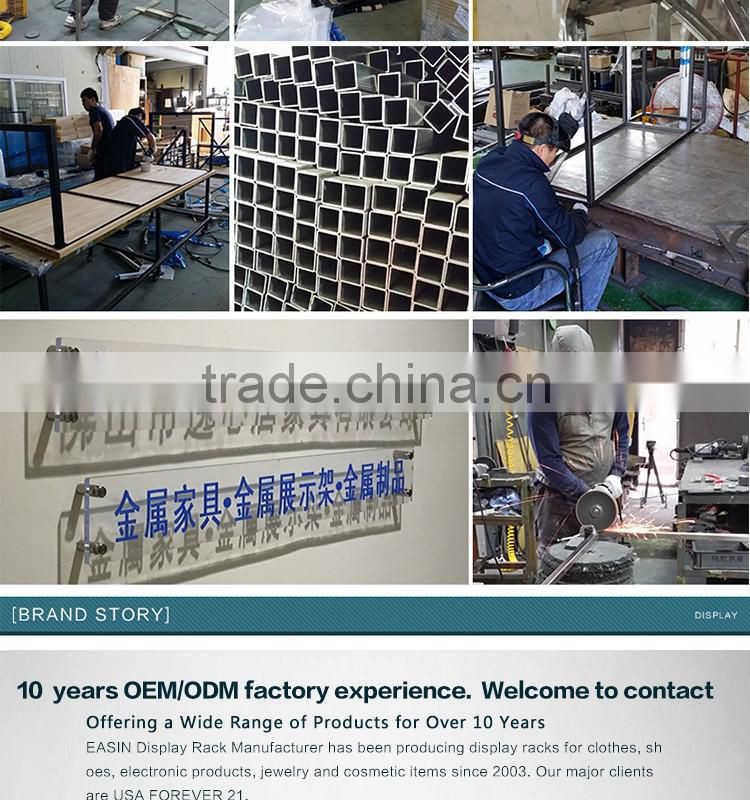 Marble stainless steel PVD yellow gold plated shoes counter /shoe display racks