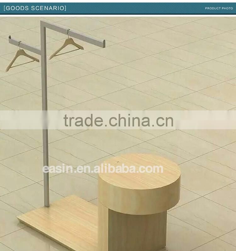 Modern Metal Clothing Hanging Rack with wooden