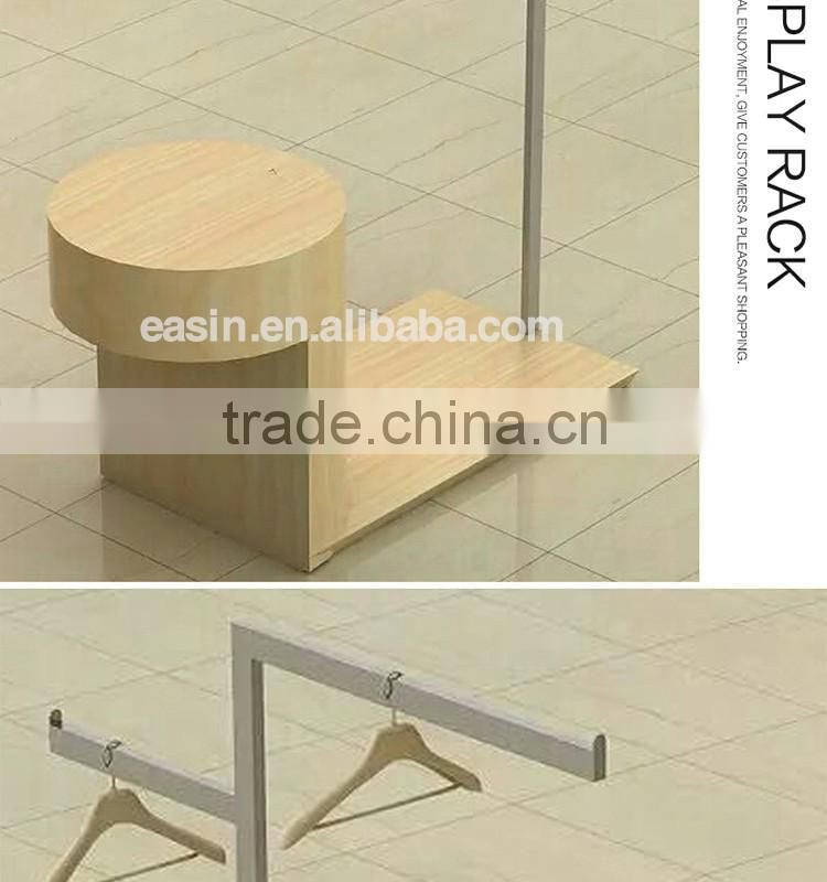 Modern Metal Clothing Hanging Rack with wooden