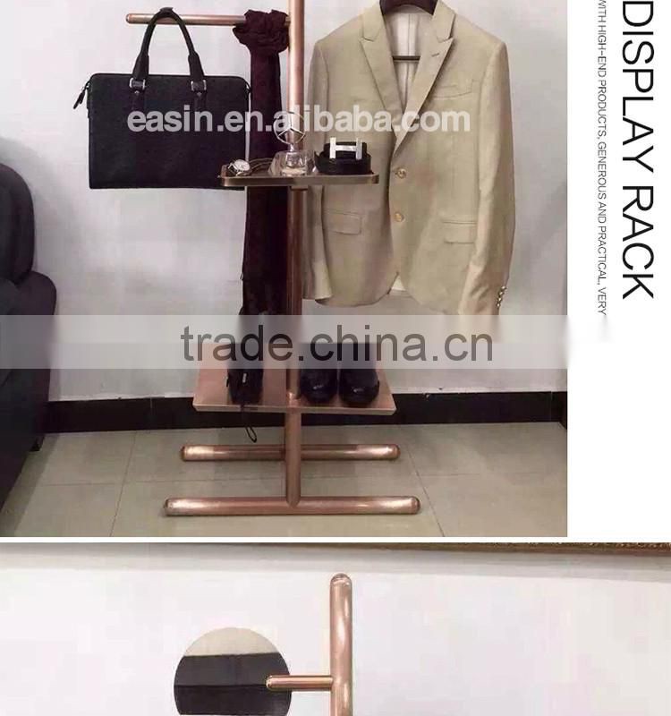 OEM metal coat clothes hanger stand for Men's clothes/shoes and hats display racks