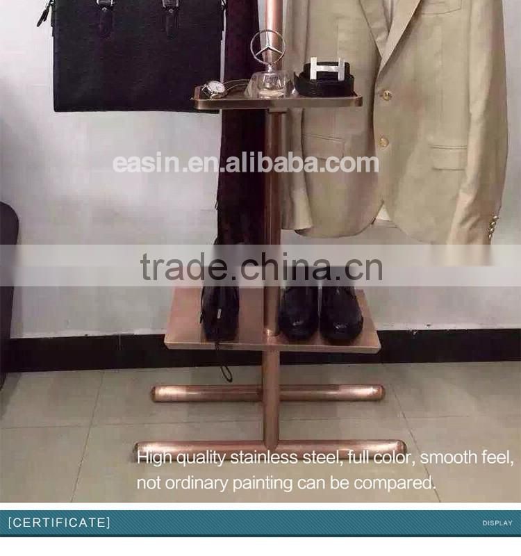 OEM metal coat clothes hanger stand for Men's clothes/shoes and hats display racks