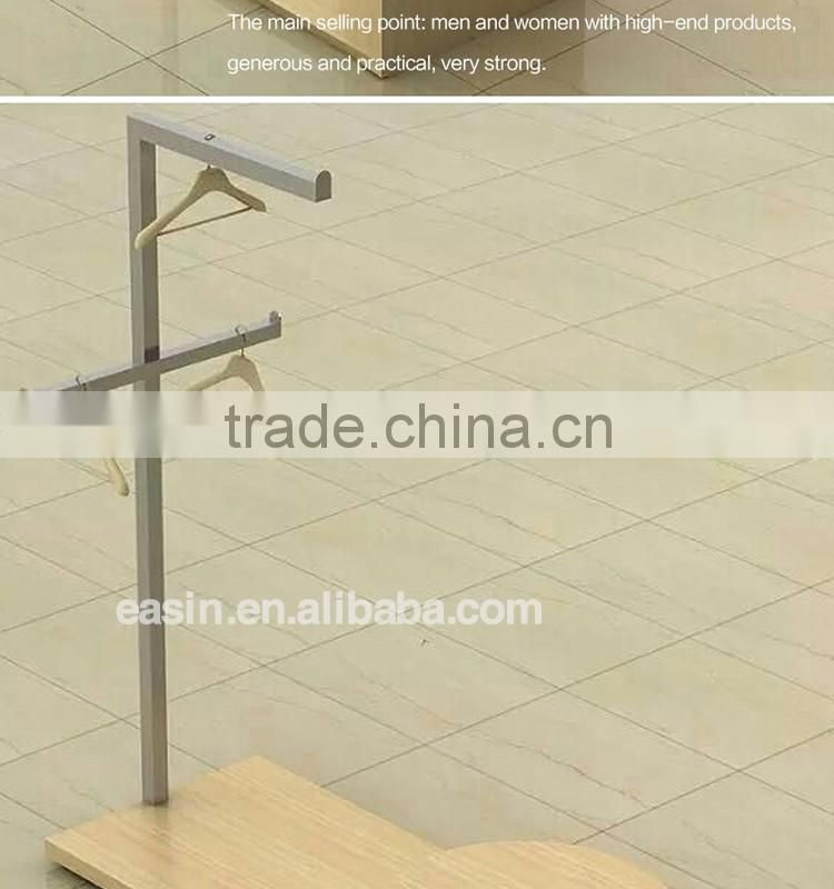 Modern Metal Clothing Hanging Rack with wooden