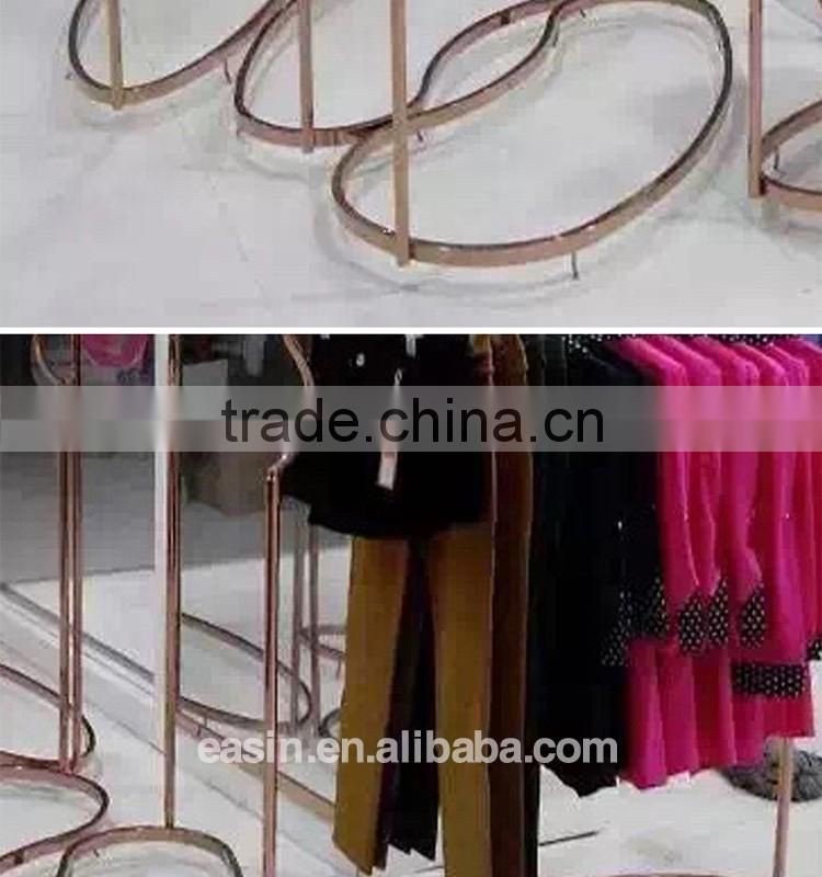 OEM metal clothing display racks for clothes shop