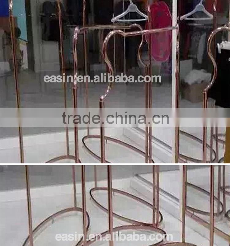 OEM metal clothing display racks for clothes shop