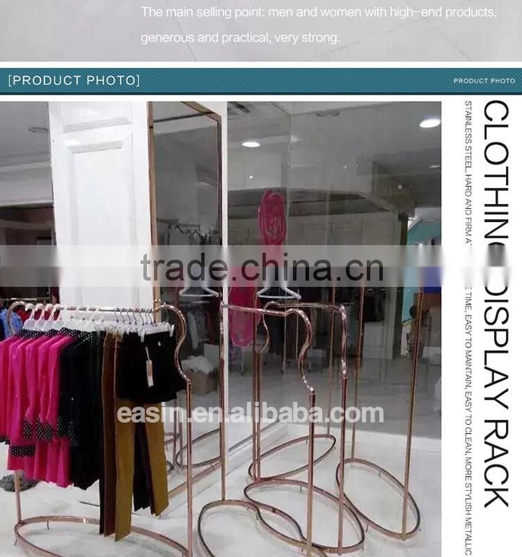OEM metal clothing display racks for clothes shop