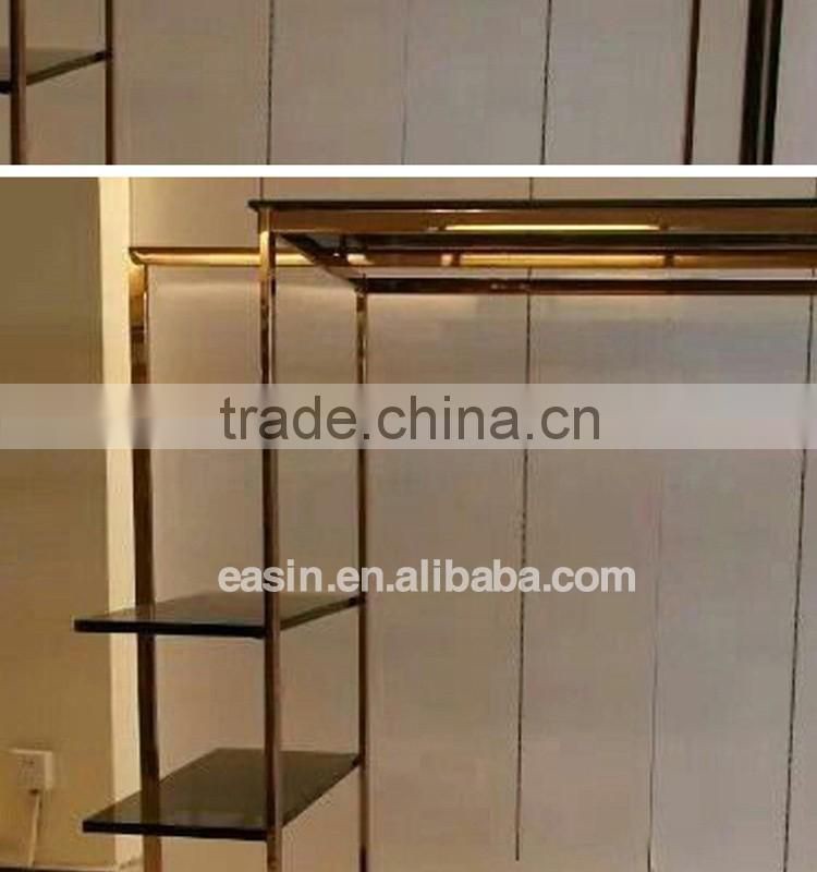 Metal woman clothing store display racks for retail store