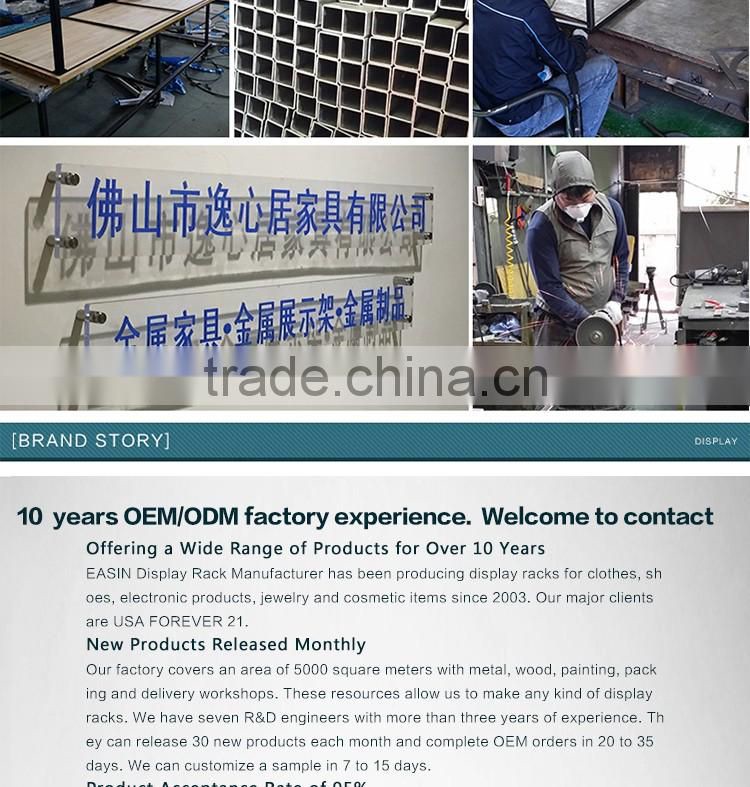 OEM metal clothes hanger stand for shopping mall