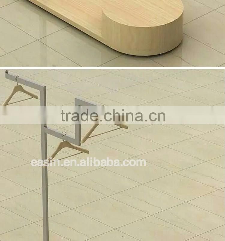 Modern Metal Clothing Hanging Rack with wooden