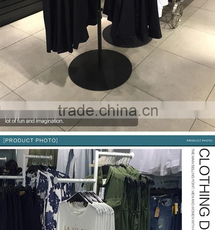 OEM metal clothes hanger stand for shopping mall