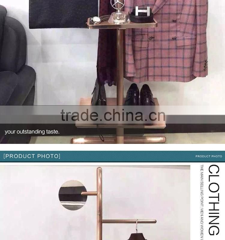 OEM metal coat clothes hanger stand for Men's clothes/shoes and hats display racks