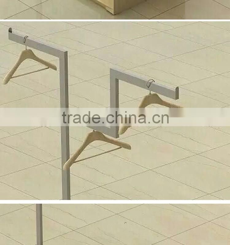 Modern Metal Clothing Hanging Rack with wooden