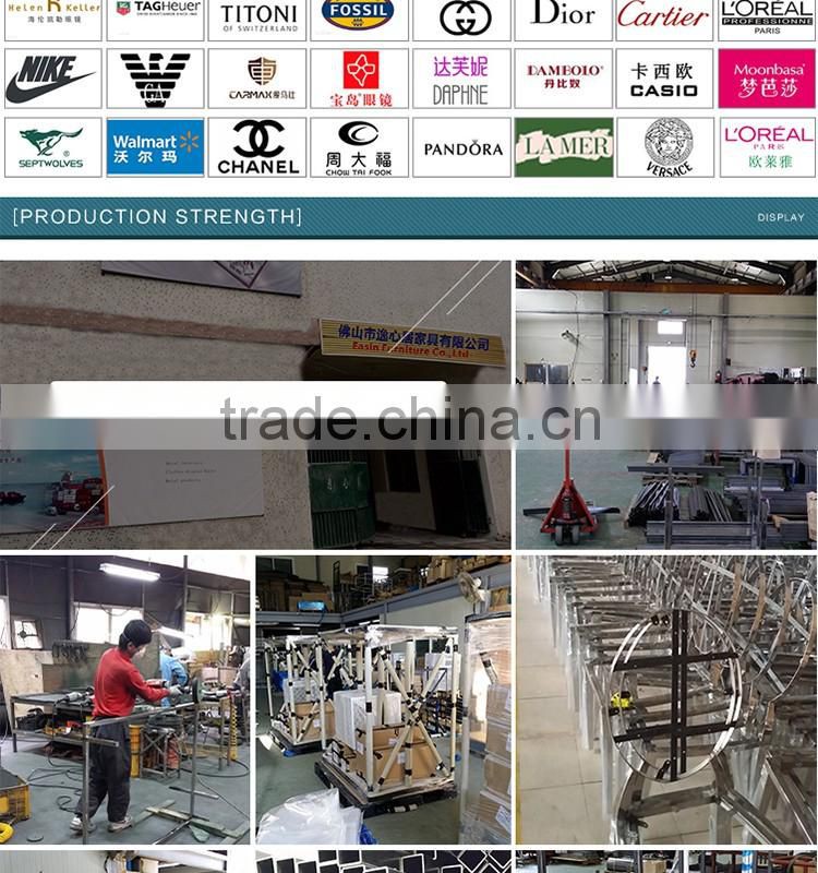 Stainless steel PVD yellow gold plated Clothing display for retail store