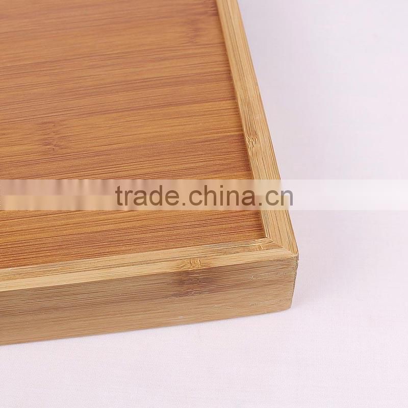 Aonong Rectangle bamboo tray,serving tray with handles