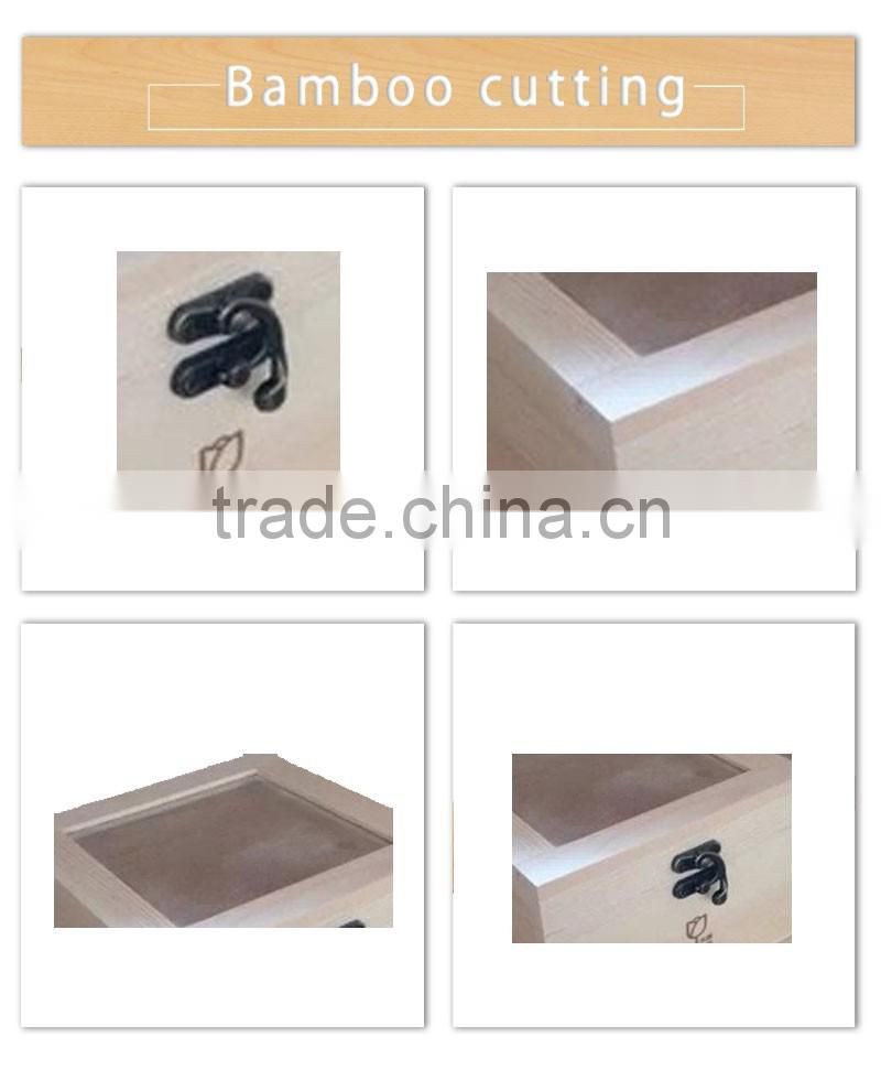 2016 Aonong Fashionable storage gift bamboo wood box with clear window