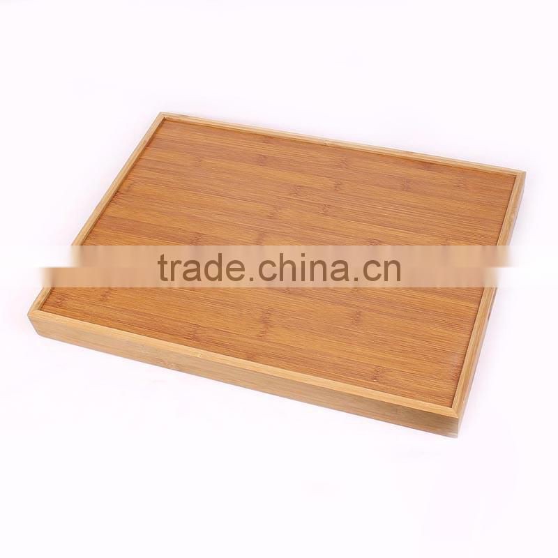 Aonong Rectangle bamboo tray,serving tray with handles