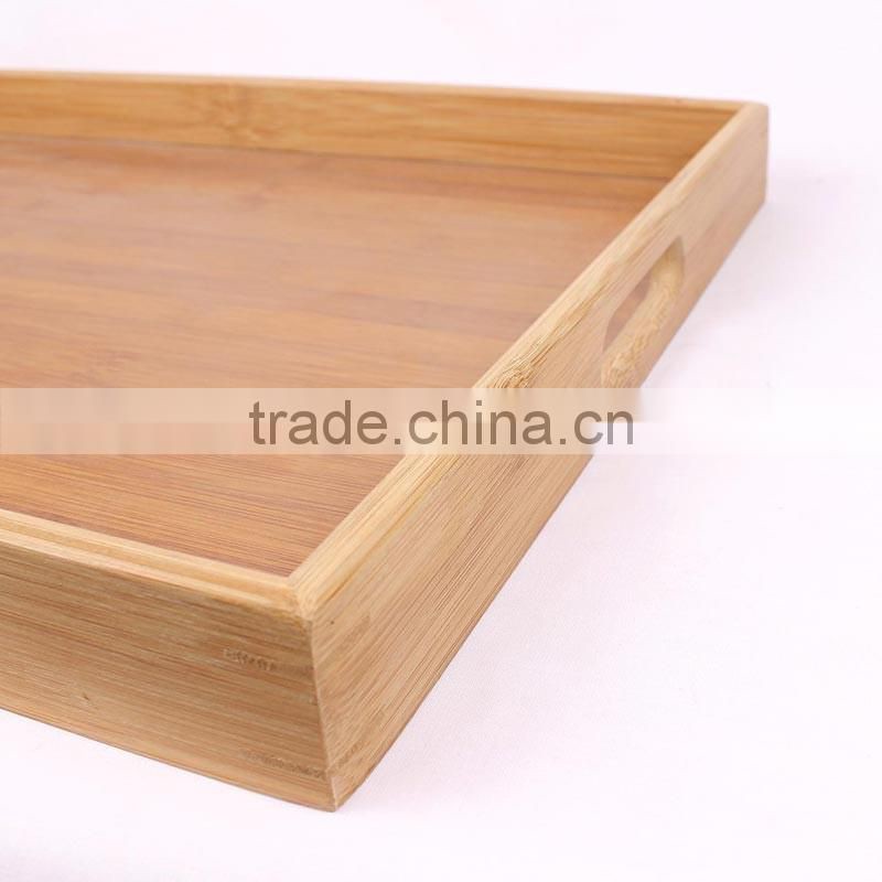 Aonong Rectangle bamboo tray,serving tray with handles