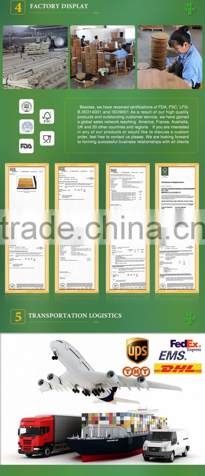 Promotional various durable using bamboo lap trays