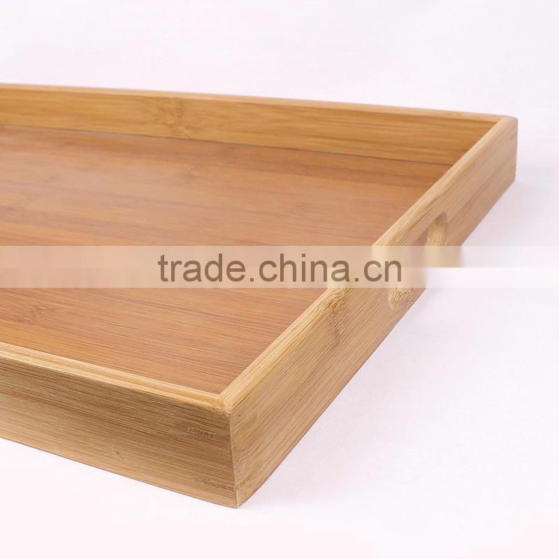 Aonong Rectangle bamboo tray,serving tray with handles