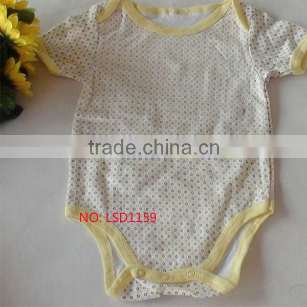 yellow cotton romper, girl loveable romper