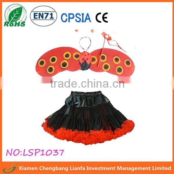 pumkin tutu orange costume tutus Halloween tutu dress and wing set little baby girls tutu skirts kids stage wear tulle tutu