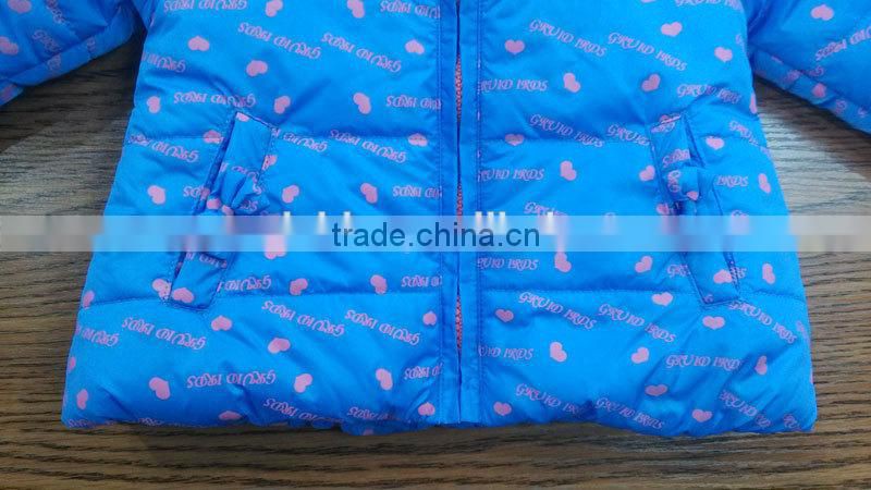 fashion children winter jacket polar fleece cute goose down jacket