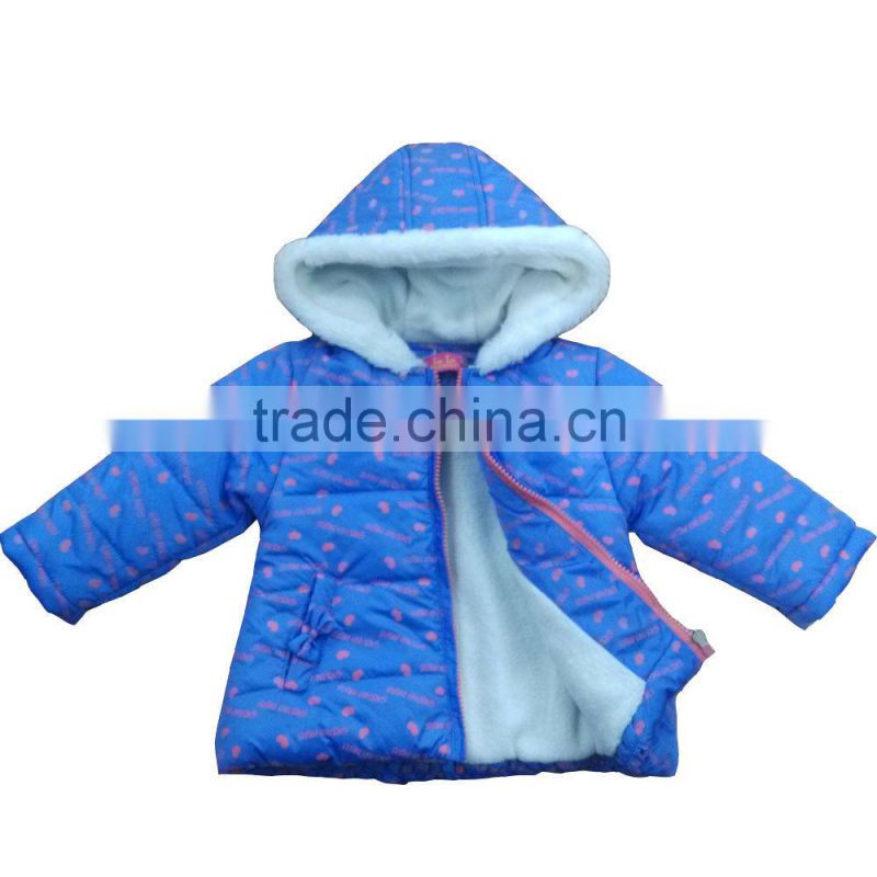 fashion children winter jacket polar fleece cute goose down jacket