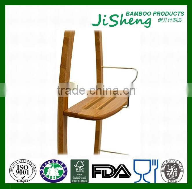 TOP Quality Bamboo Bathroom Shower Tub Hanging Caddy with LFGB & FDA