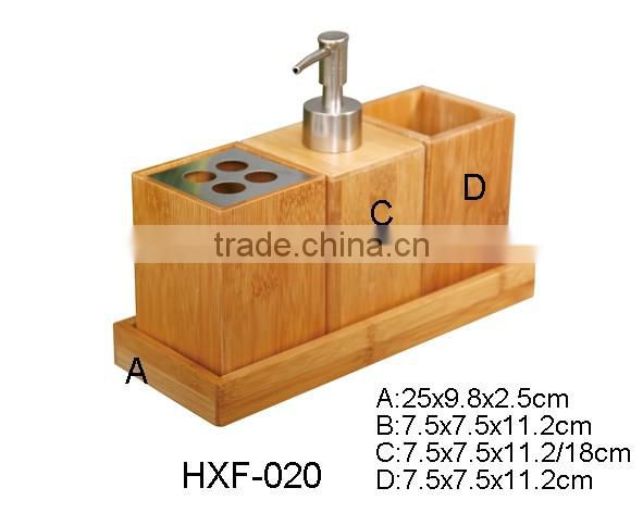 Novelty simply bamboo bathroom accessories set