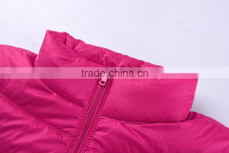 2016 Windproof ultralight Folding Ladies Green Down Jacket